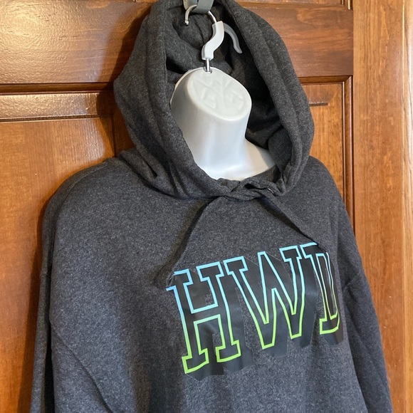 HWD Halfway Dead Men’s Pullover Dark Gray Graphic Hoodie Size Large NWTS - Picture 3 of 11